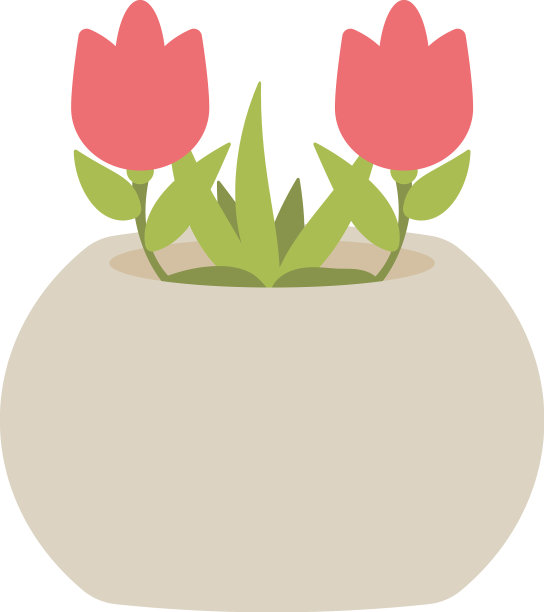 白色花盆中的花园玫瑰图片下载