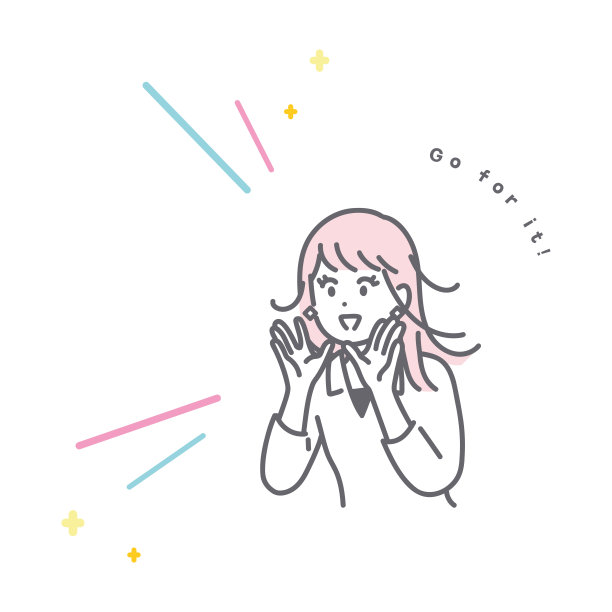 一个年轻女子欢呼的图像说明。向量。图片下载