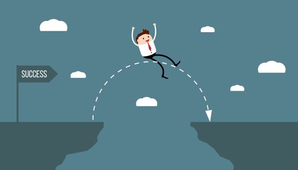 快乐的商人成功的信念飞跃图片下载