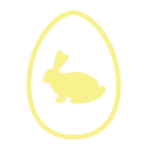 复活节彩色彩蛋图标。鸡蛋和兔子。复活节线图标。复活节兔子图标。图片下载