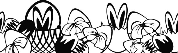 边界带有复活节图案的有趣的节日符号图片下载