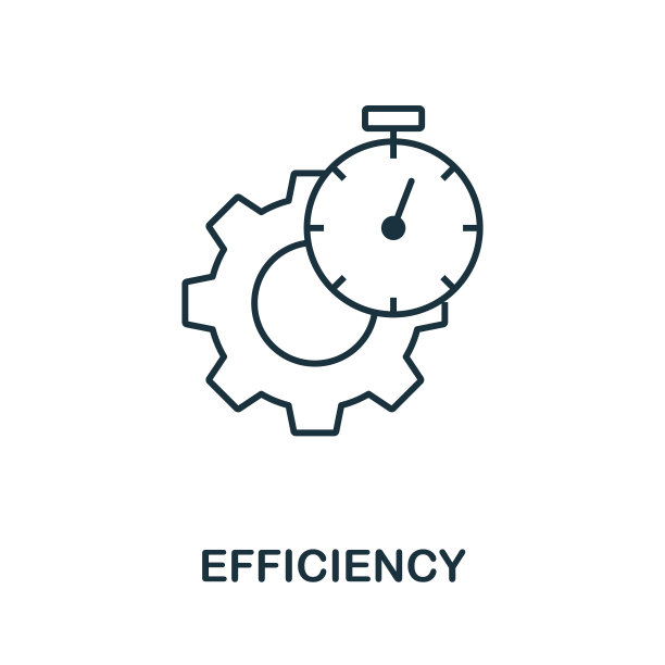效率图标轮廓样式。细线创意效率图标标志，平面设计和更多图片下载