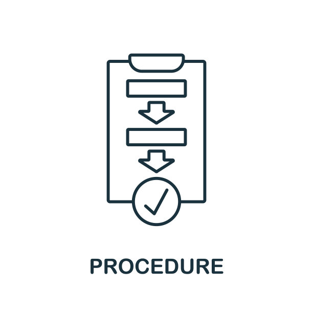过程图标轮廓样式。细线创意程序图标的标志，平面设计和更多图片下载