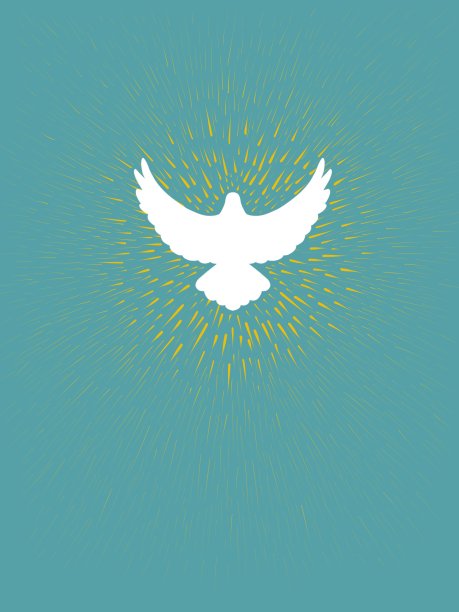 图形绘制白色复活节鸽子图片下载