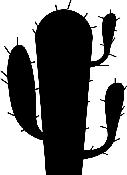 cactu植物剪影图片下载