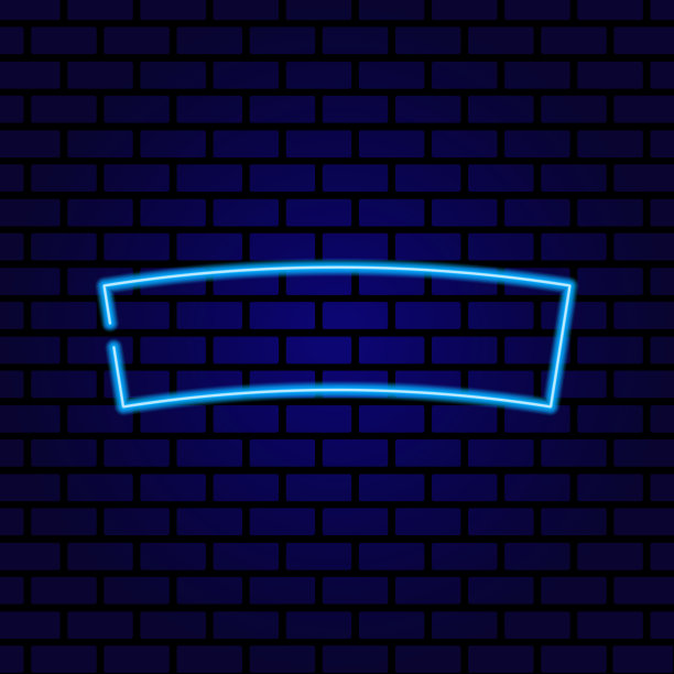 霓虹招牌。的框架。带有文字空间的复古霓虹灯。矢量插图。图片下载
