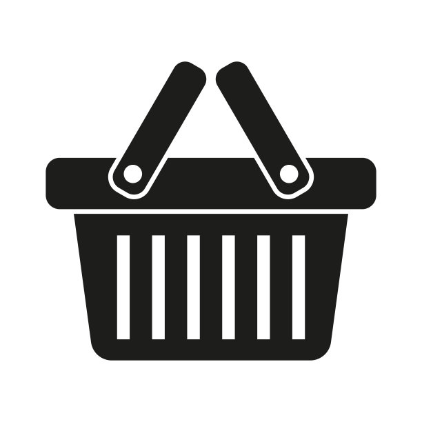 购物篮图标-矢量插图图片下载
