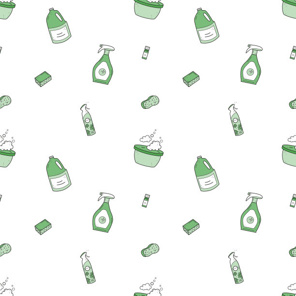 环保天然家居清洁产品无缝模式图片下载