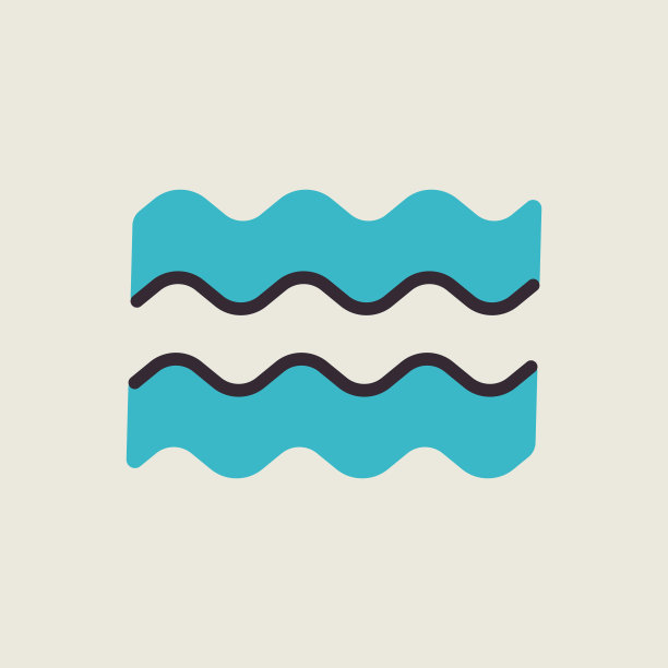 海浪矢量图标。自然标志图片下载