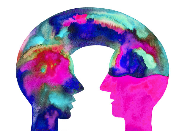 水彩插图心灵感应，同理心，道德支持图片下载