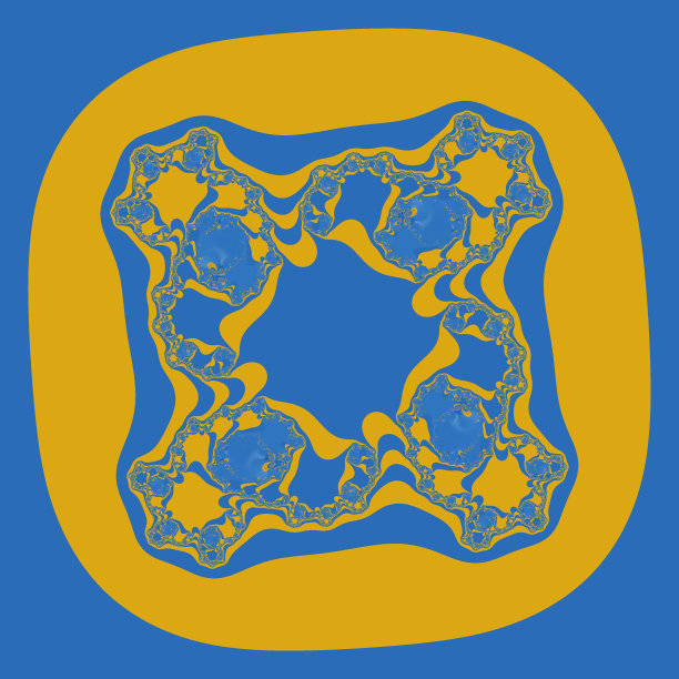 黄色和蓝色的创意对比设计图片下载