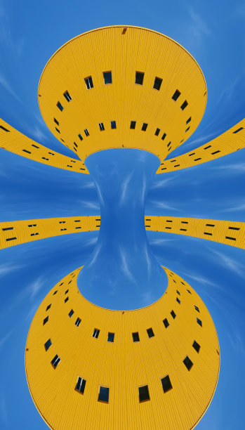 黄色和蓝色的创意对比设计图片下载