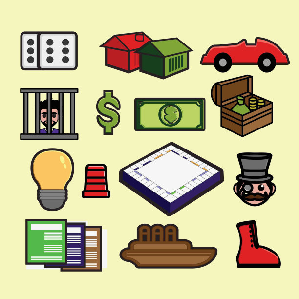 大富翁设计现代矢量集图片下载