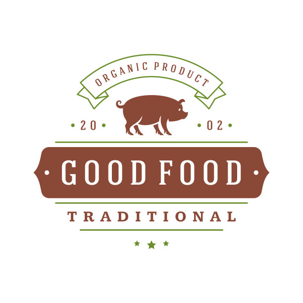 农贸市场标志模板矢量插图。图片下载