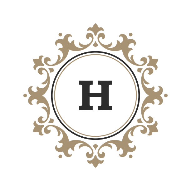 奢侈的字母组合标志模板矢量对象的标志或徽章设计图片下载