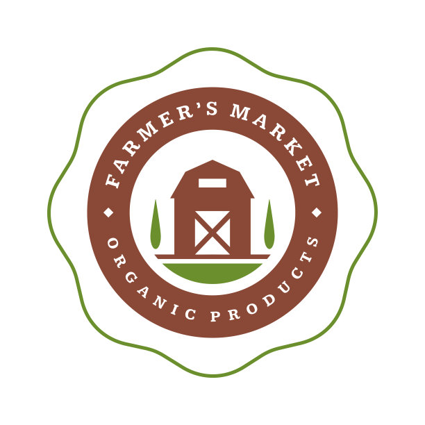 农贸市场标志模板矢量插图。农民标志或徽章设计。图片下载
