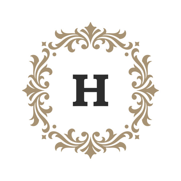 奢侈的字母组合标志模板矢量对象的标志或徽章设计图片下载