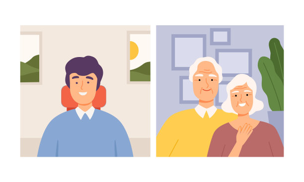 愉快的人们通过笔记本电脑摄像头在线聊天图片下载