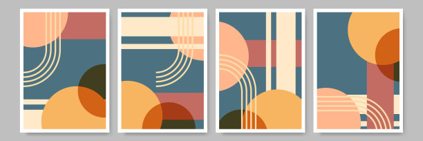 简单抽象多彩的平面波西米亚几何图片下载