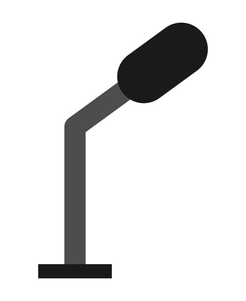 语音麦克风隔离矢量图。图片下载