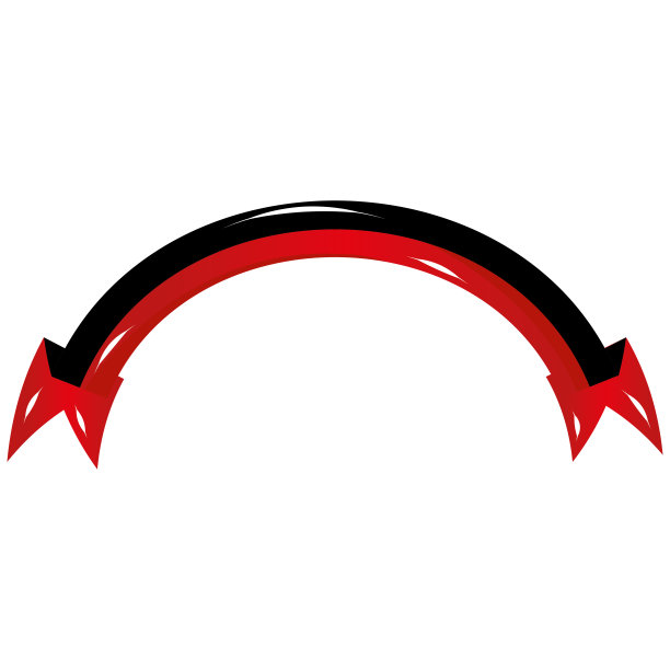 孤立的彩色空丝带与黑色和红色的颜色矢量图片下载