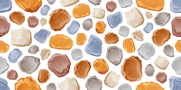 石头的模式。矢量岩石纹理背景。无缝石墙。抽象卵石瓦。旧材料设计。鹅卵石铺就的地板上。卡通花岗砖墙纸。岩石纹理无缝背景图片下载