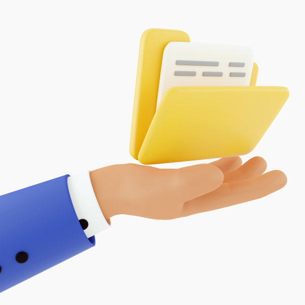 在文件文件夹中寻找信息，用你的手翻动页面，孤立在白色背景上，3d渲染图片下载