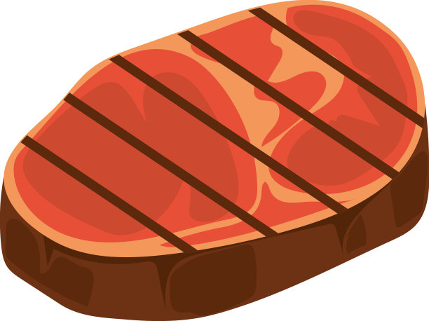 猪肉图标孤立图片下载