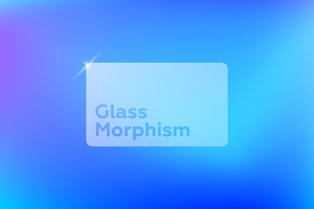 背景上的多色渐变。玻璃射型透明框架。透明和模糊的框架。趋势的影响图片下载