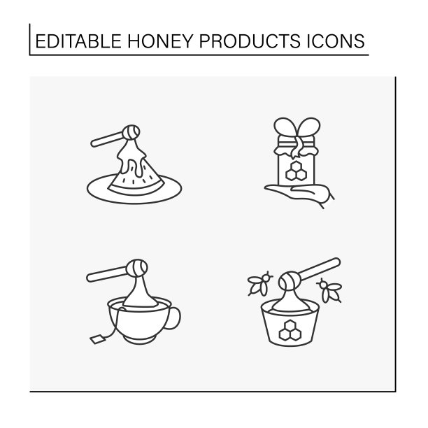 蜂蜜产品行图标设置图片下载