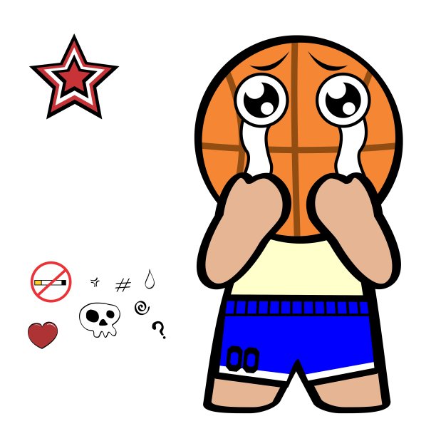 滑稽的篮球领袖人物卡通图片下载