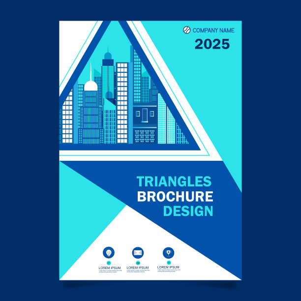 三角形传单小册子设计模板图片下载