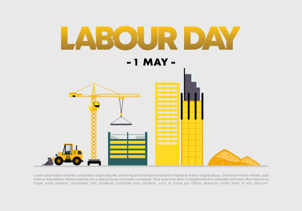 五一劳动节背景横幅海报。图片下载