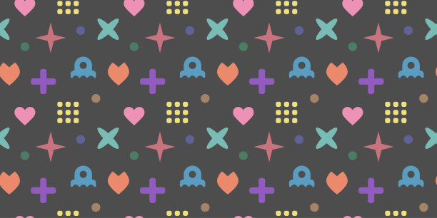 无缝几何背景与可爱的流苏图片下载