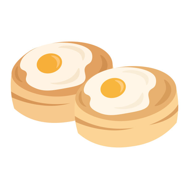 2个鸡蛋饼插图图片下载