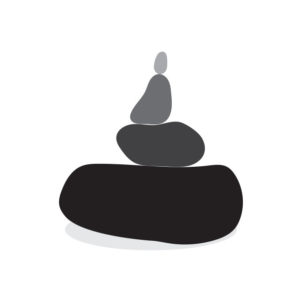 抽象的石头平衡。设计元素。自然的抽象艺术。矢量插图。股票的形象。图片下载