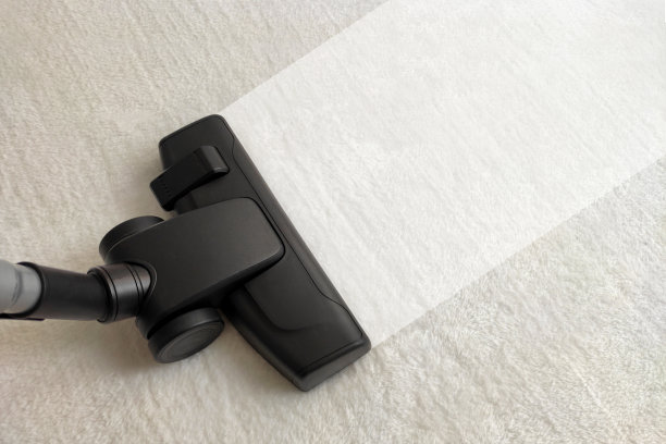 吸尘器扫着满是灰尘的地毯图片下载