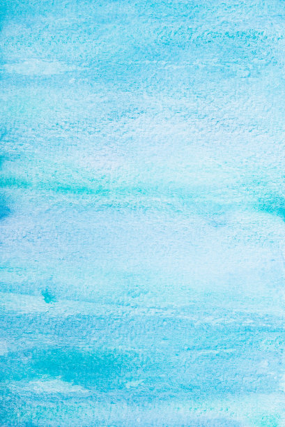 在纸的背景上手绘蓝色和绿色水彩图片下载