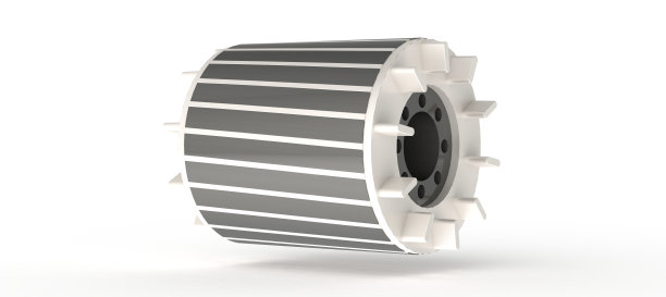 鼠笼转子3D渲染孤立在白色背景上图片下载