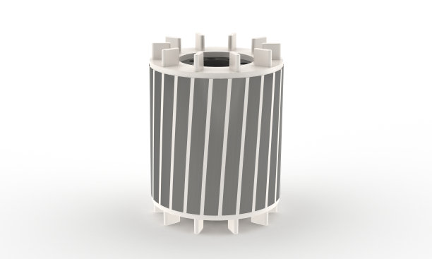 鼠笼转子铝注入3D渲染孤立在白色背景上图片下载