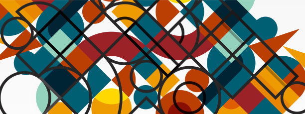 最小几何抽象背景圈图片下载