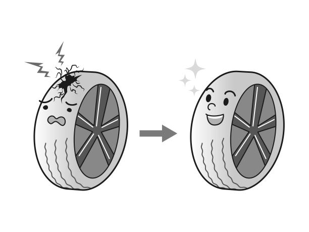 更换破损轮胎的图示图片下载