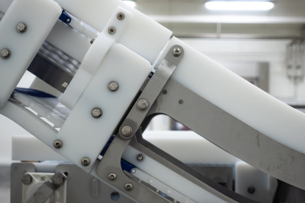 食品加工厂模块化带式输送机。图片下载