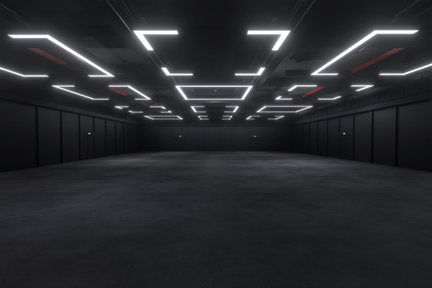 空大厅展览中心。背景为展台、展台、市场、贸易展。谈话活动,会议。舞台娱乐、事件、体育。室内的工厂,展厅。3 d渲染。图片下载