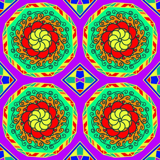 传统东方民族几何图案设计图片下载