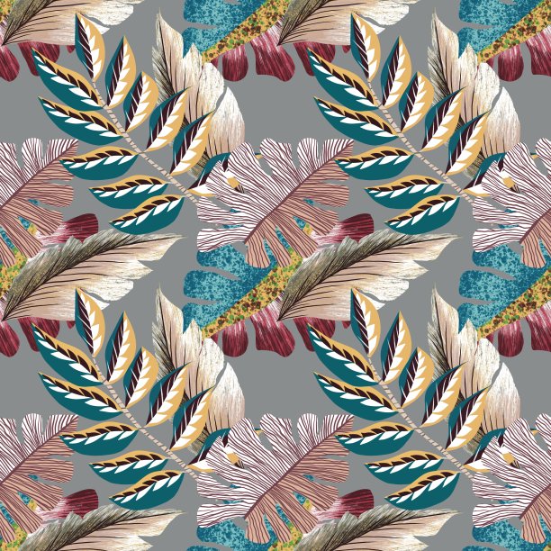 彩色木帆布图案在秋季夏威夷衬衫印刷在不同的行业图片下载