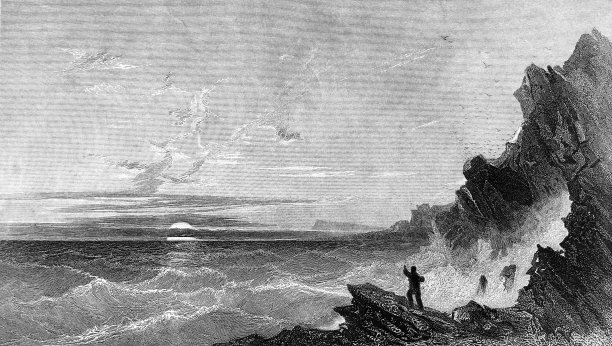 古董插图，来自杰佛逊角的开阔水域图片下载