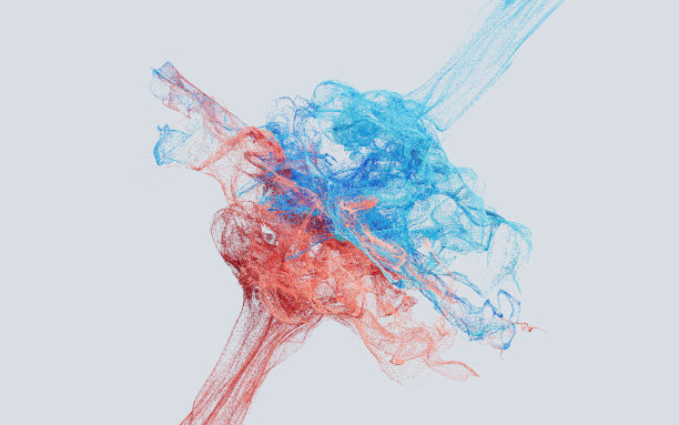 粒子碰撞，装饰粒子，3d渲染。图片下载