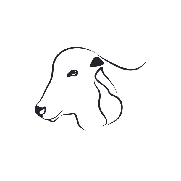 向量牛头在一个白色的背景。哺乳动物。动物。牛头标志或图标。易于编辑的分层矢量插图。对于牛肉农场或奶牛场。图片下载