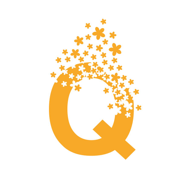 字母Q化成一朵花图片下载